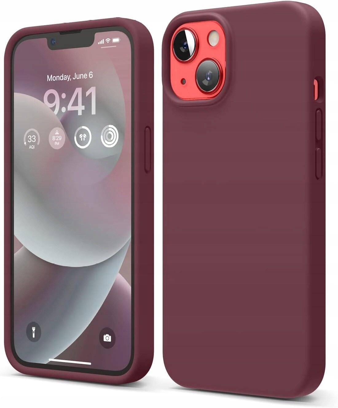 elago Pouzdro Silikonové Plná Ochrana Protiskluzové iPhone 14 Burgundské