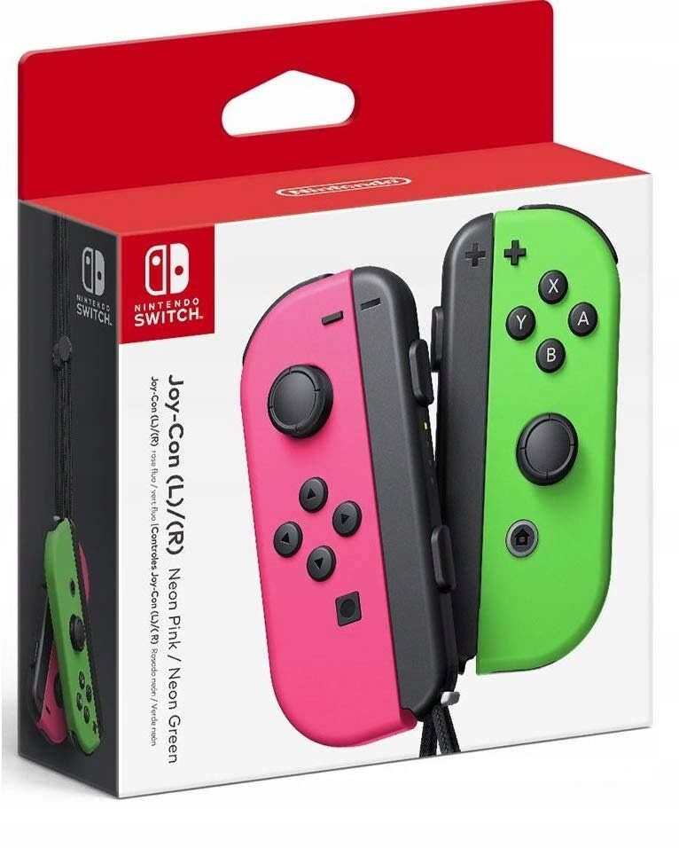 Nintendo Ovladače Joy-Con Neonová Zelená-Růžová Nové Originální