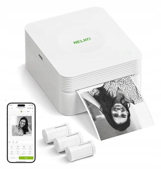 Termální Tiskárna Nelko PM230 štítků s nálepkami fotografií Bluetooth Android iOS