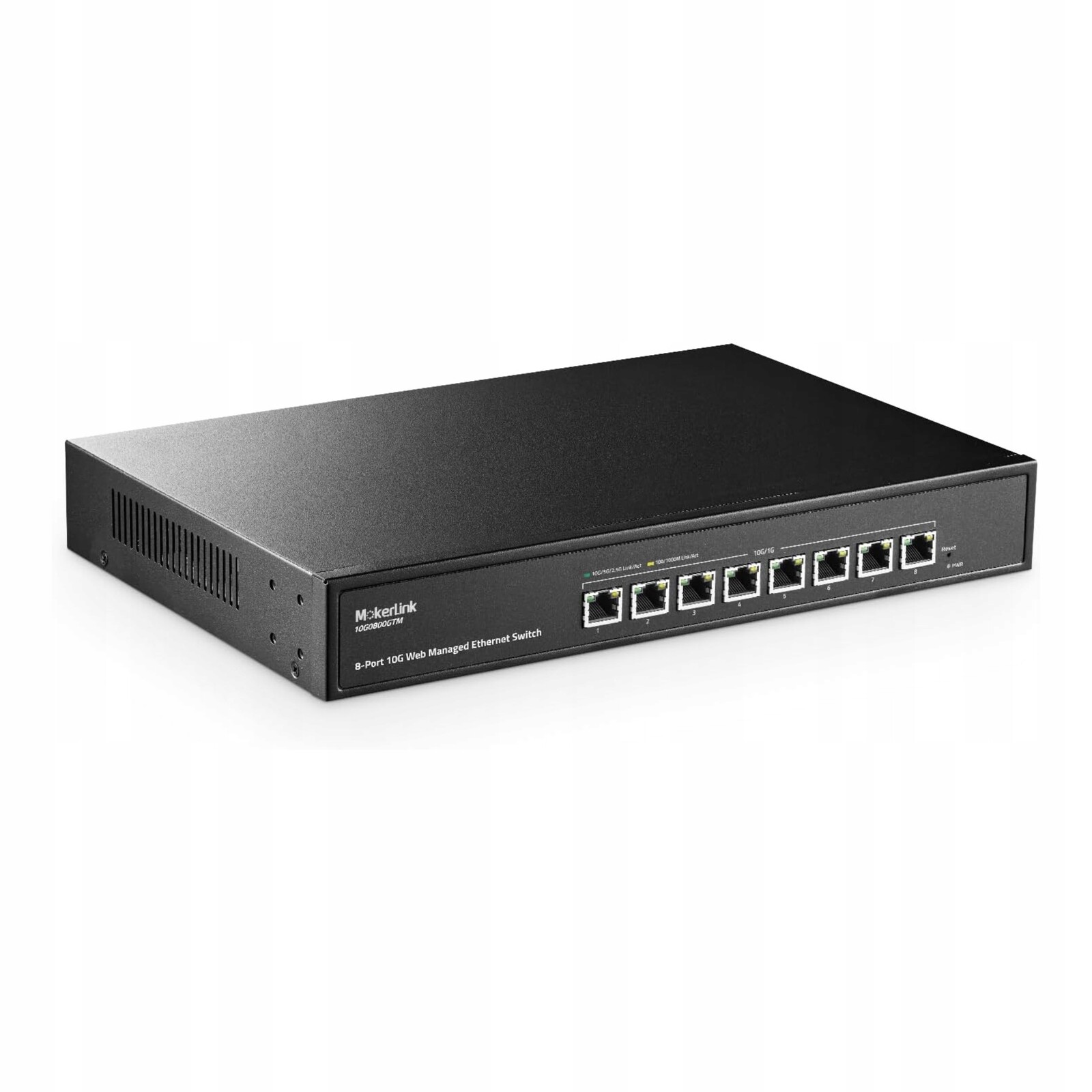 8-portový Přepínač 10G/5G/2.5G/1000M Propustnost 160 Gb/s