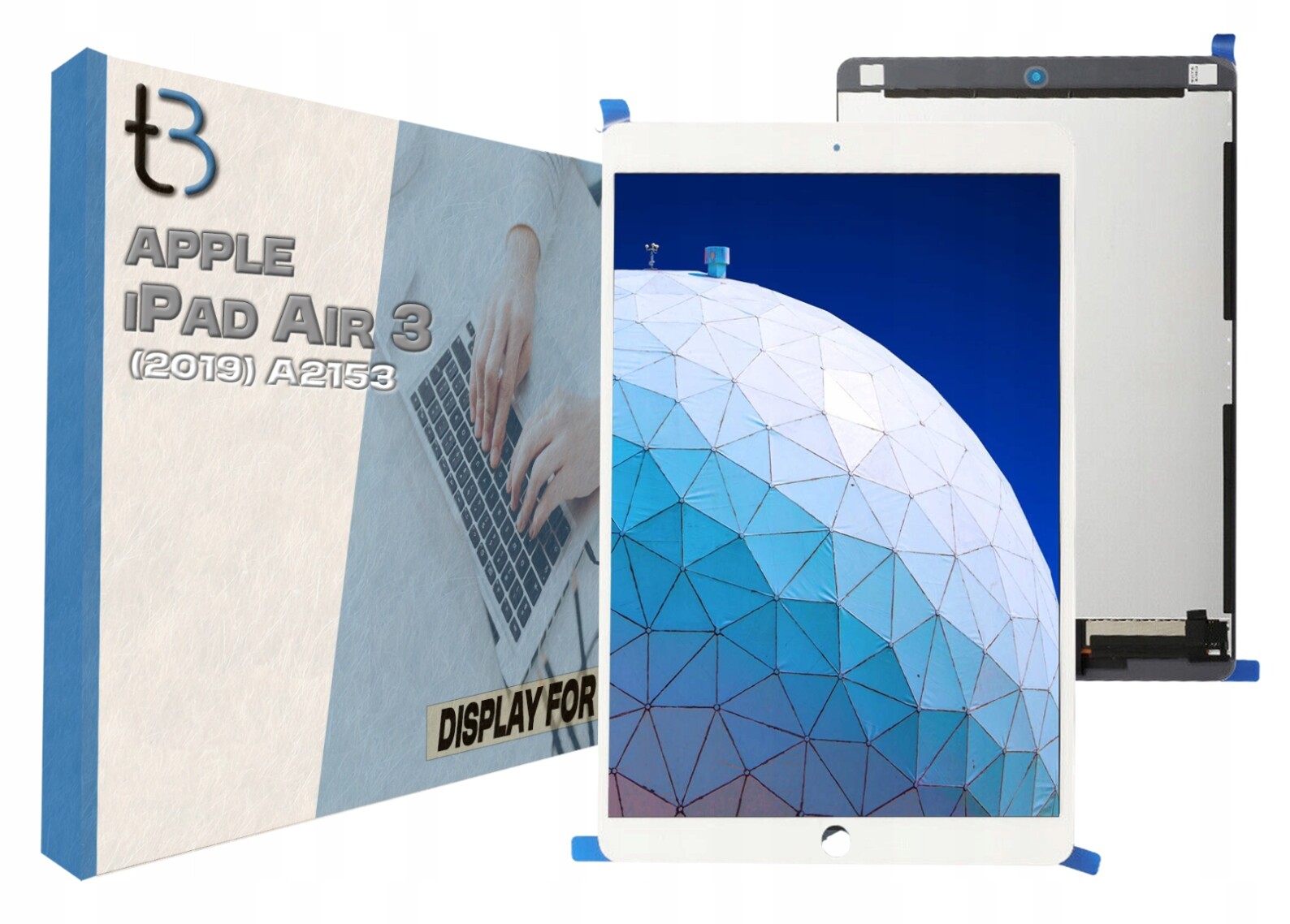 Displej s dotykem pro Apple iPad Air 3 2019 10,5 A2153 Bílý