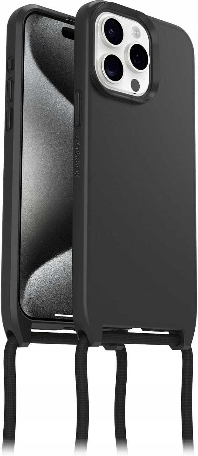 Pouzdro OtterBox React Necklace MagSafe pro iPhone 15 Pro Max Černé