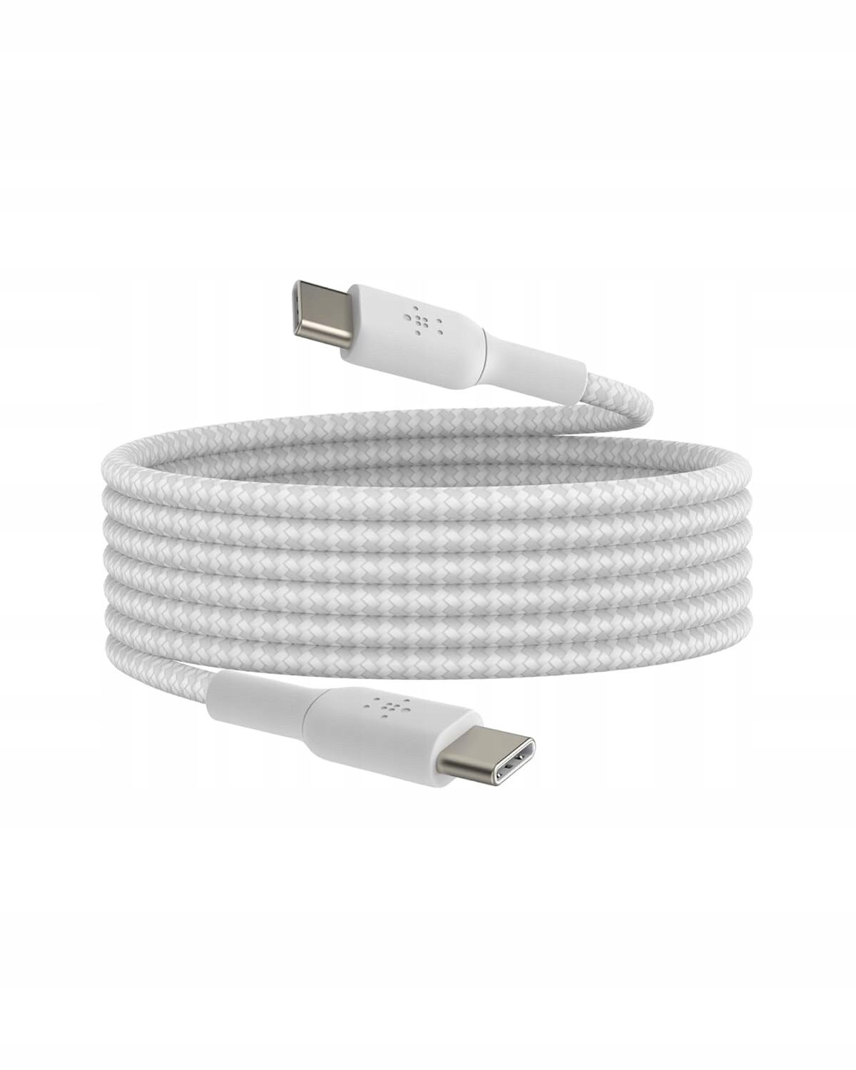 Belkin BoostCharge kabel Usb-c na Usb-c 60W, 480 Mb/s, opletený, bílý, 2 m