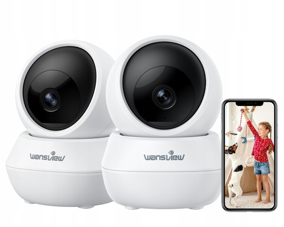 Wifi Kamera Ip 1080P 2K Wansview Q5 Bílá