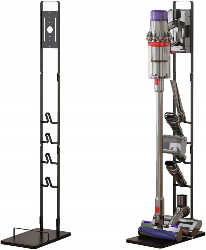 Stojan na vysavač Dyson V6-V15 bez vrtání, 6 držáků, matný, černý