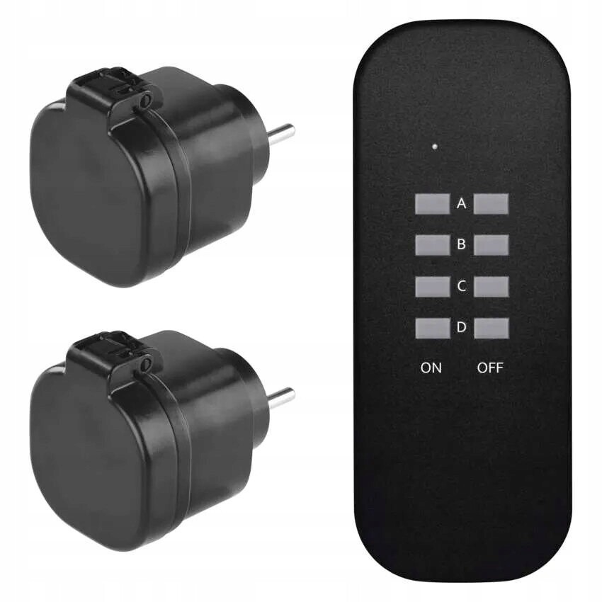 Síťová zásuvka x2 ovládaná dálkovým ovladačem IP44 Emos (1 Ks)