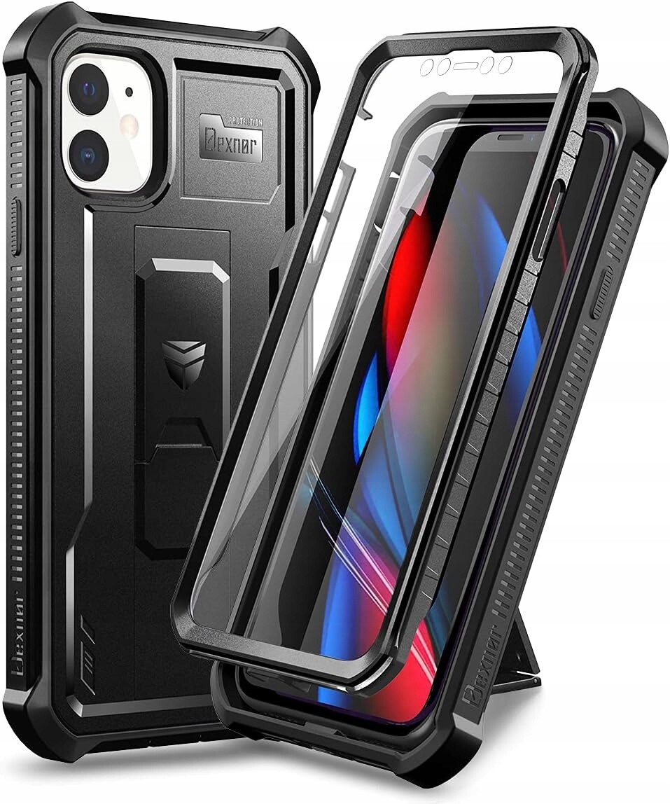 Dexnor pouzdro pro iPhone 11 [6,1 palců] Opěrka Vestavěná ochrana obrazovky