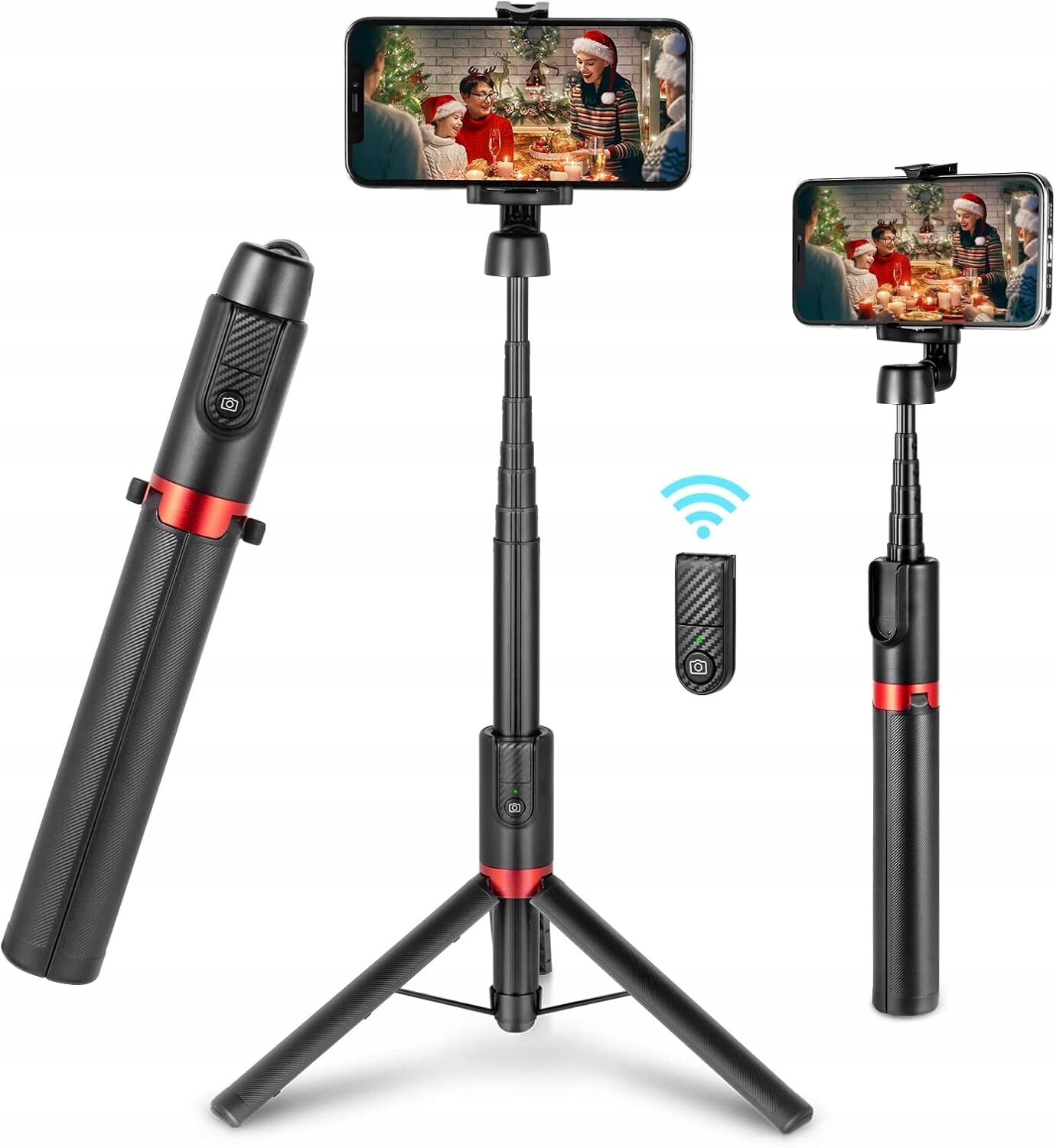 Smallrig Stativ Selfie Stick 2v1 Dálkové ovládání Bluetooth 360 Smartphone 130 cm 265 g