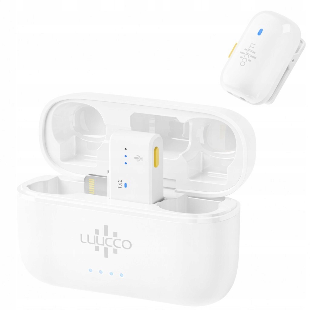 2x Mini bezdrátový mikrofon 100 m pro Apple iPhone Lightning Luucco K2