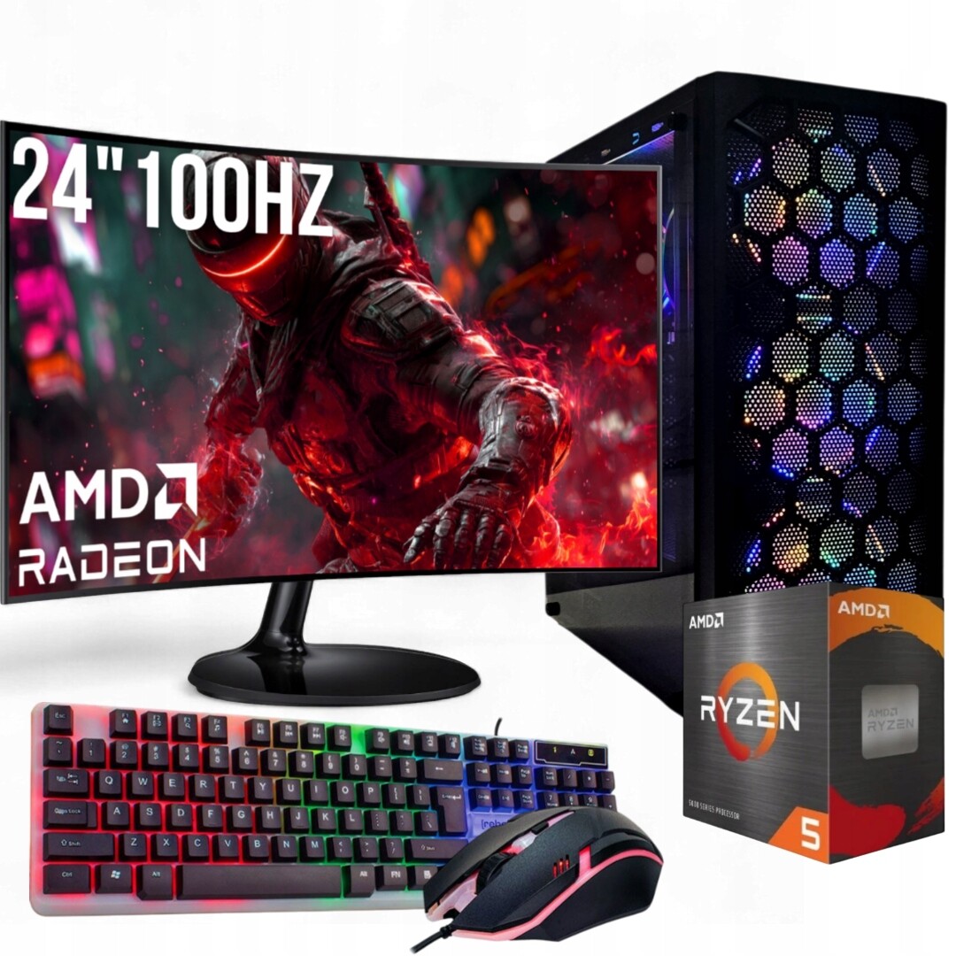 Herní Pc Ryzen 5 5500 Rx 580 8GB 16GB DDR4 Ram 512GB Ssd Wi-Fi WIN11