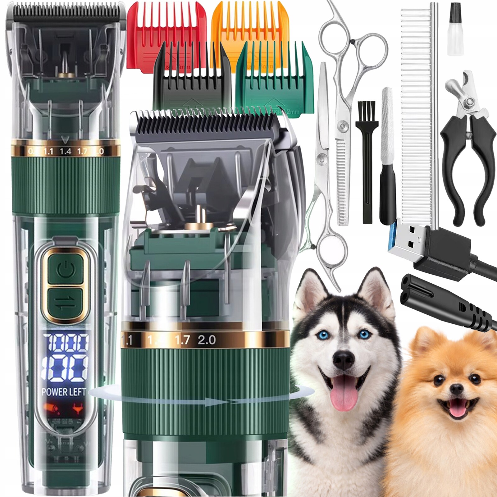 Profesionální Zastřihovač Psů Zastřihovač Pro Psa Na Tlapky Set 12v1