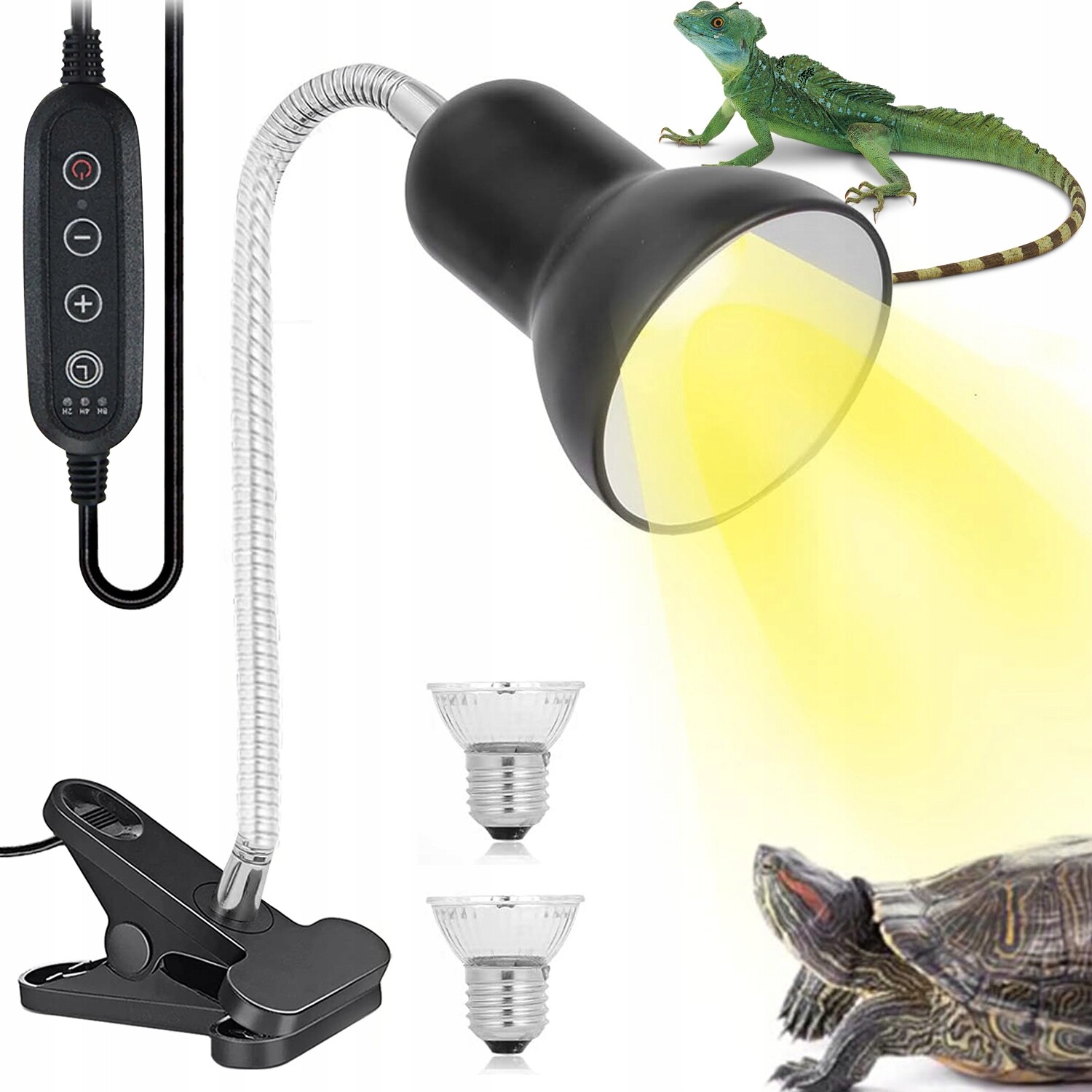Topné Lampy Pro Plazy Do Akvária S Želvou A Hadicí Ještěrkou