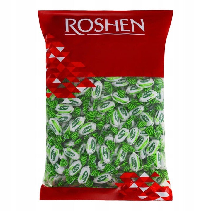 3x Roshen mátové bonbóny Mintex Mint 1 kg