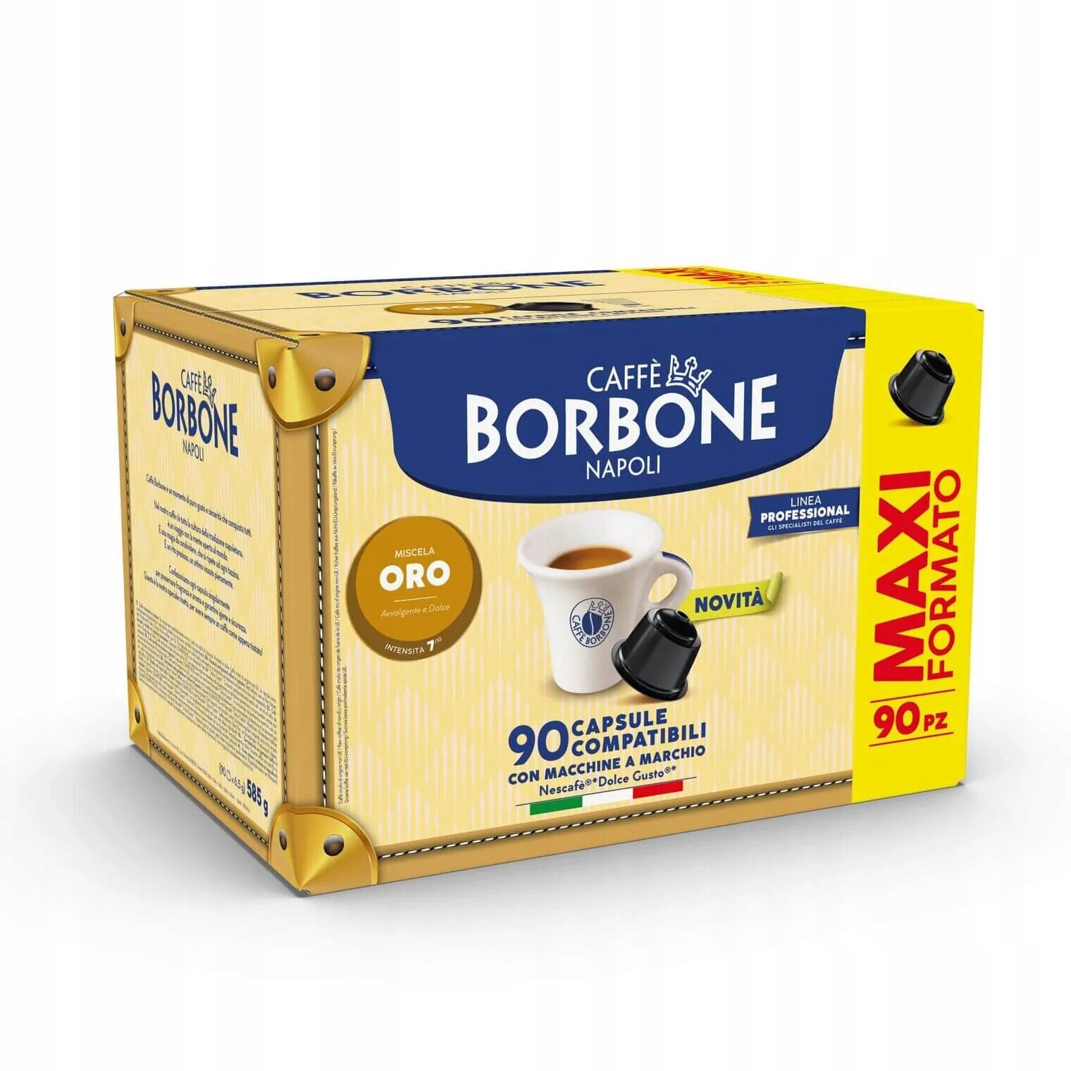90 kapslí Caffè Borbone Dolce Gusto Směs Zlatá