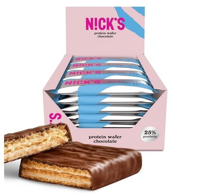 Oplatek Nick's Protein Wafer Chocolate Sada 40 g x 24 kusů