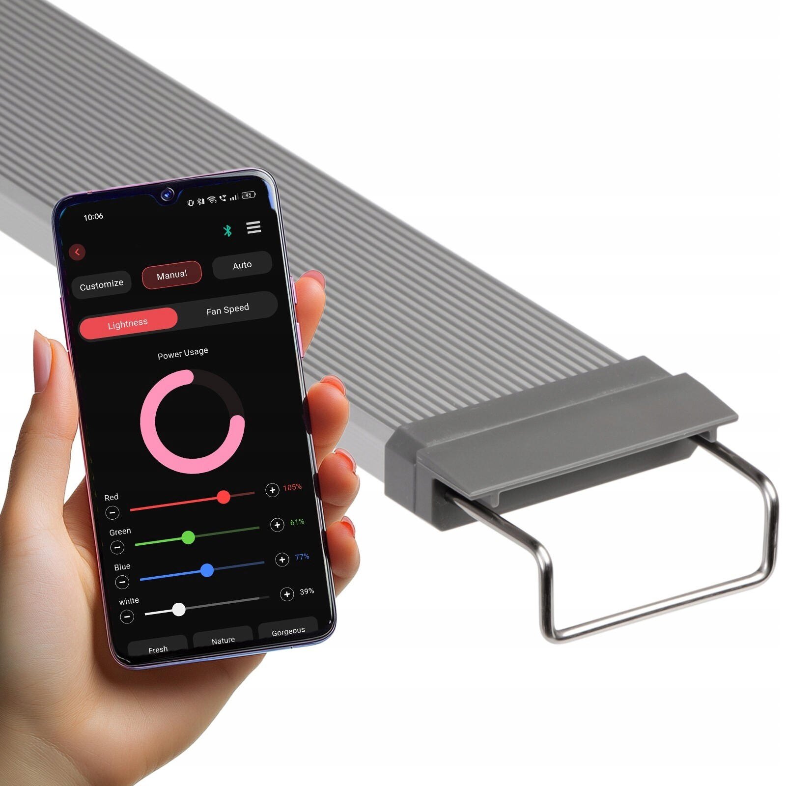 Výkonná Voděodolná Led Wrgb Lampa S Aplikací Do Akvária 75-90 CM pro akvárium