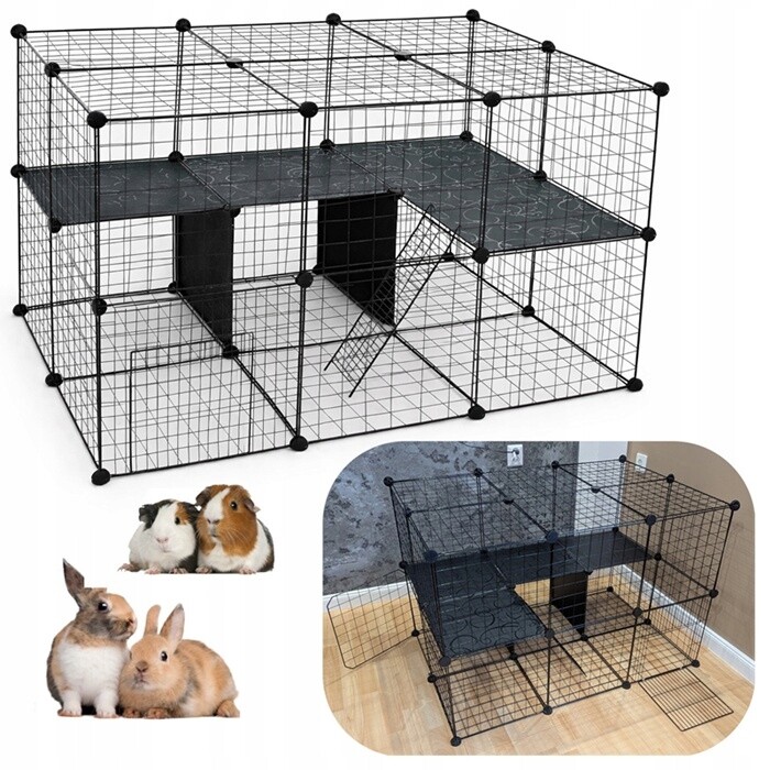 Kotec Kovová modulární ohrada Výběh pro malá zvířata Hlodavci