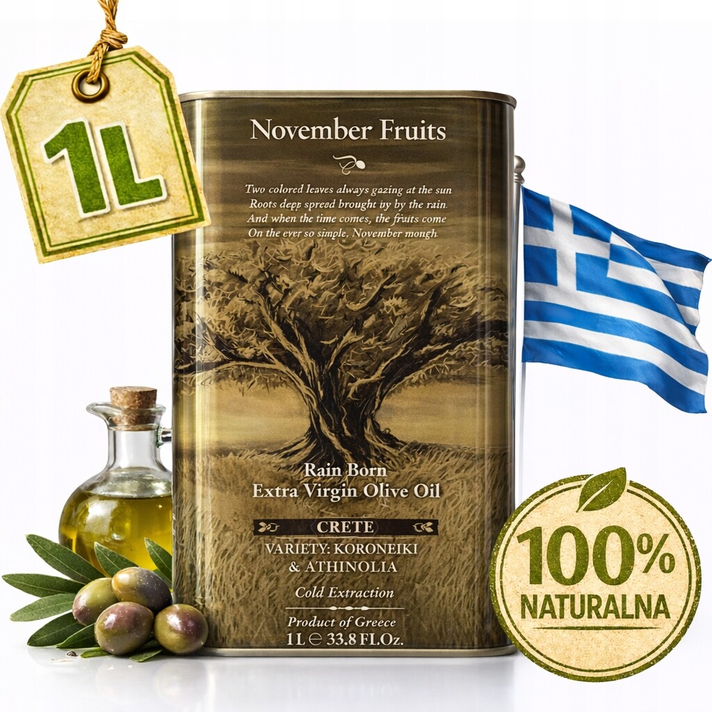 Extra Panenský Řecký Prémiový Olej Z Prvního Složení, Lakonia, Plechovka 1 L