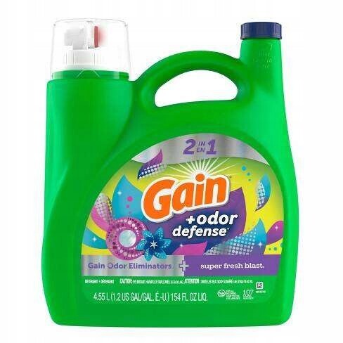 Gain Odor Defense 4,55 l 107 praní Univerzální gel