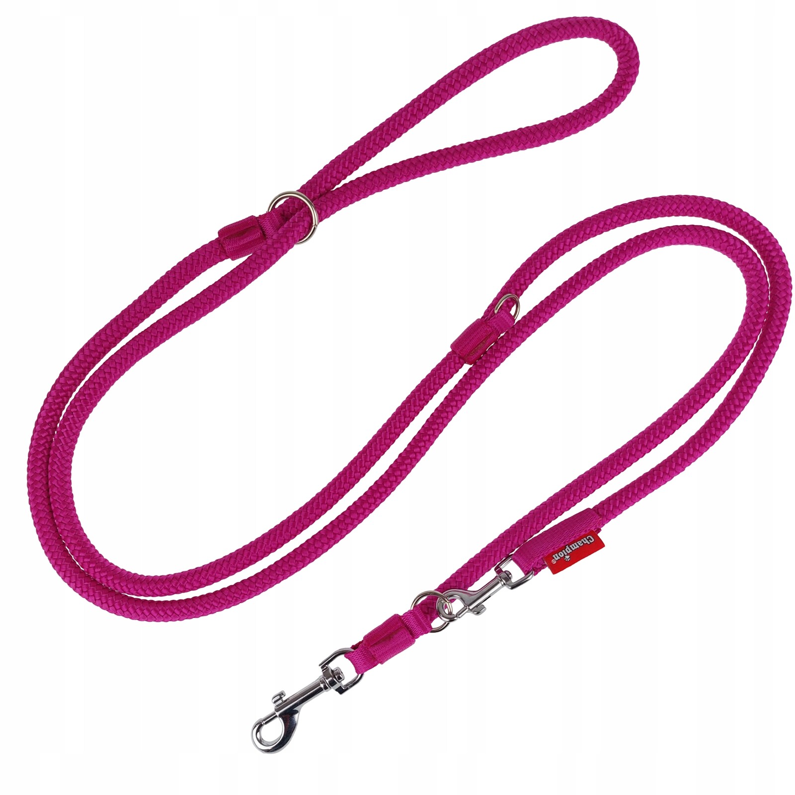 Vodítko pro středního psa Nastavitelná šňůra 2,5 m/1,0 cm Champion Fuchsiová růžová