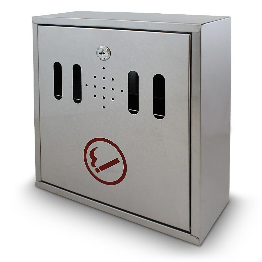 Stříbrný Popelník Venkovní nástěnný popelník na klíč ocel inox