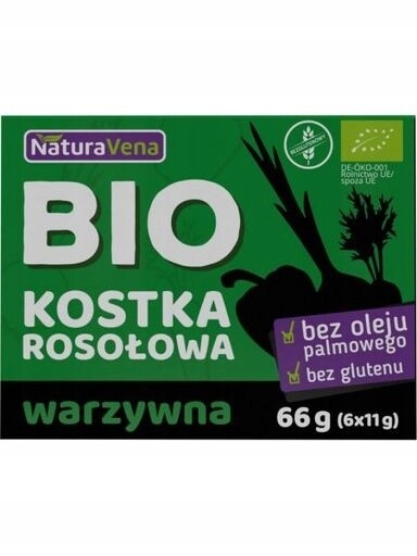 8x Natura Vena Zeleninová vývarová kostka bezlepková 6 x 11 g Bio