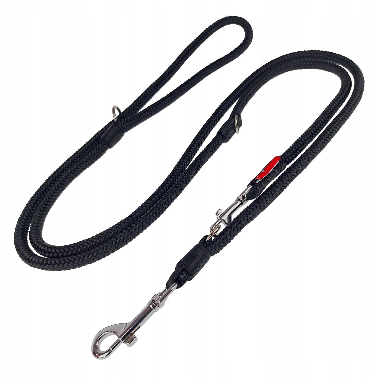 Vodítko pro středního psa Nastavitelná šňůra 4 m/1,0 cm Champion černá