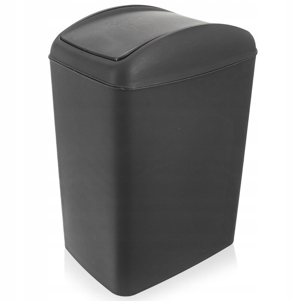 Koš Na Odpadky Plastový Šedý S Výklopným Víkem Do Kuchyně Koupelny