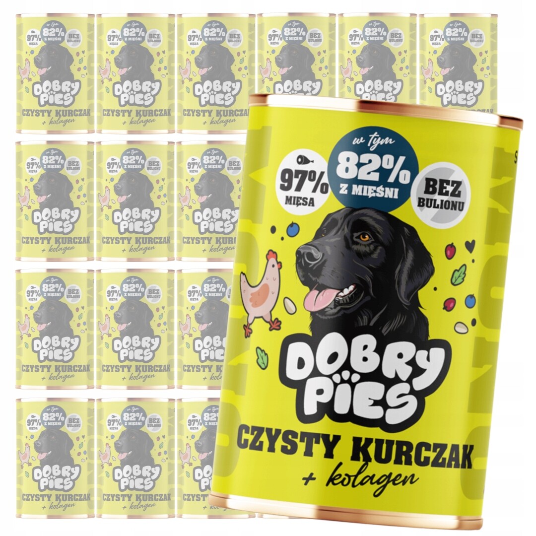 Dobry Pies Mono 12x400 g Monoproteinové Krmivo pro psy Kuře Kolagen