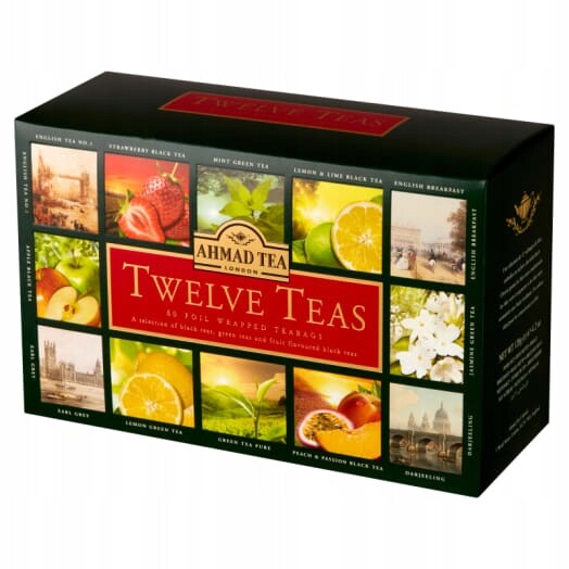 Ahmad Tea Twelve Teas Sada aromatizovaných čajů 60 sáčků