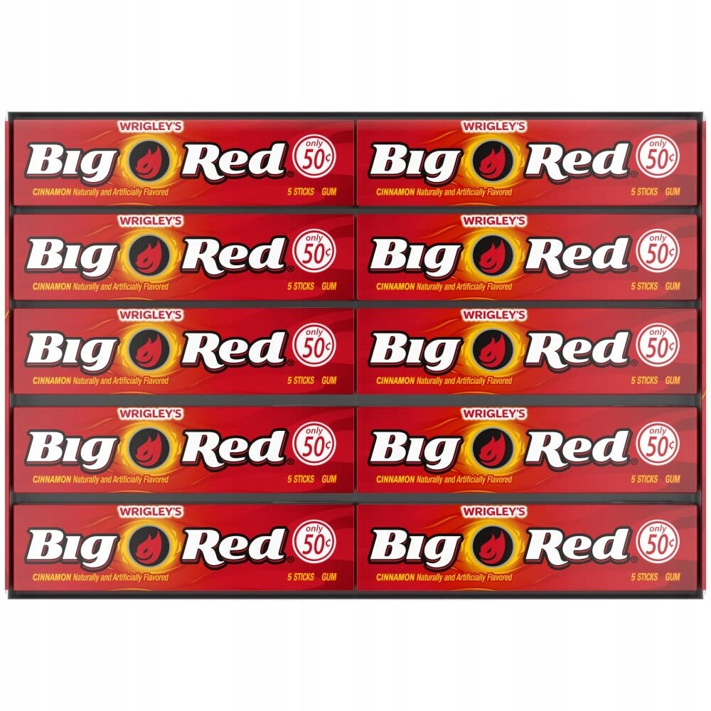Wrigley's Big Red, 5 lístků skořicové žvýkačka
