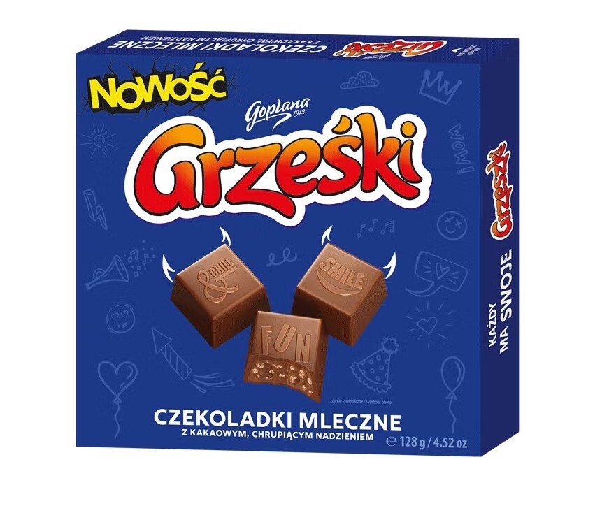 3x Goplana Lucky Squares Grześki 128 g
