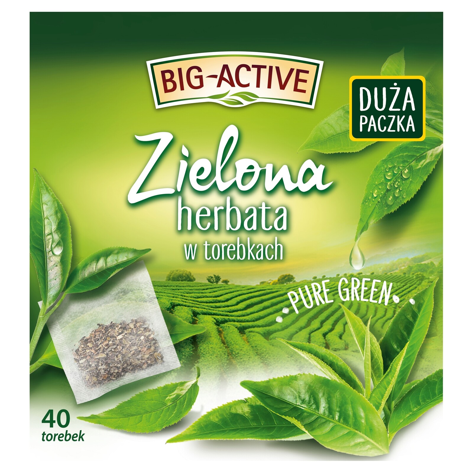 Čaj Zelený Pure Green Fix Big-Actve 40 sáčků