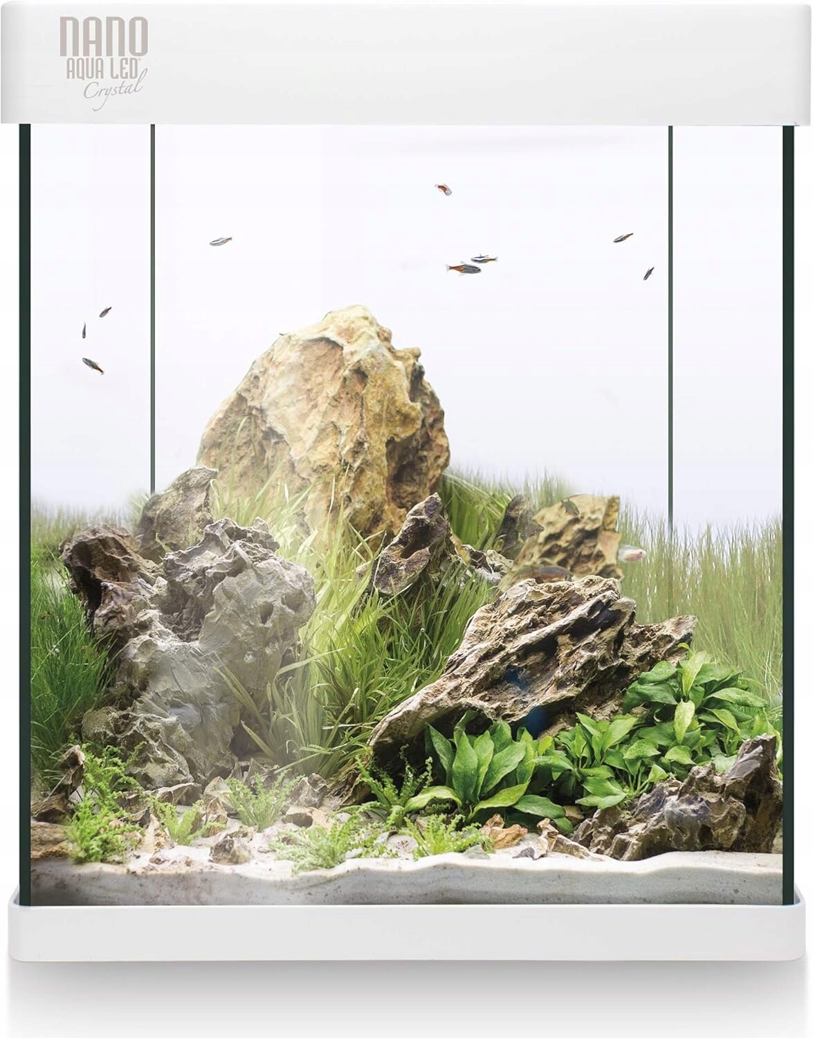 Akvárium Nano 30 L Ica Aqualed Crystal Bílé Sada Led Filtr