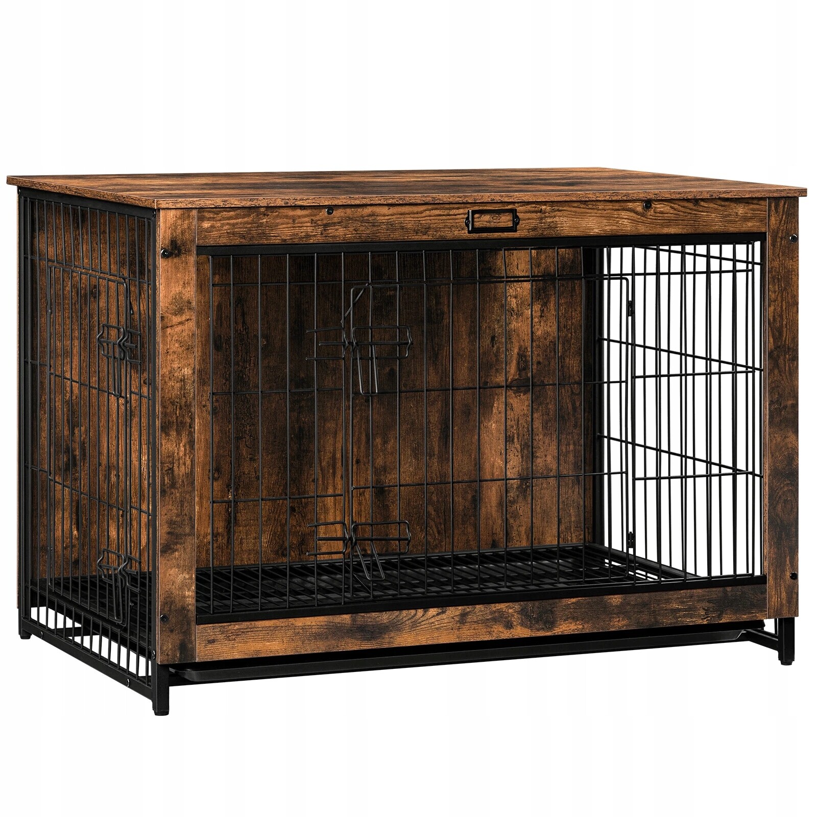 Klec pro psa Vasagle Kalira 98 cm hnědá/černá