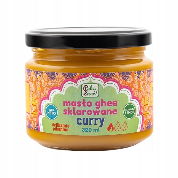 Ghee Curry Light Čisté máslo na smažení Palce Lizać 320 ml