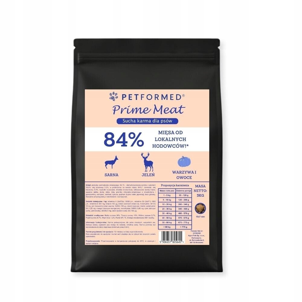 Zdravé suché Krmivo Petformed Krmivo Suchá zvěřina 3 kg