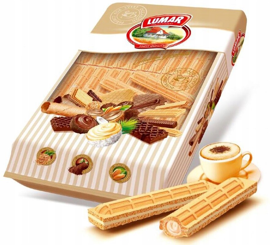 3x Lumar Tyčinky Cappuccino 700G s lahodnou krémovou náplní