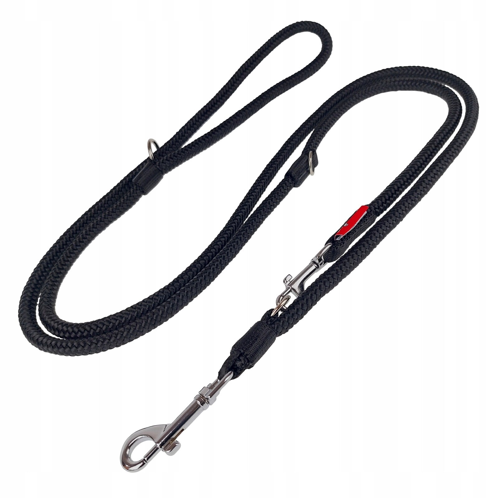 Vodítko pro středního psa Regulovatelná šňůra 5 m/1,0 cm Champion Černá