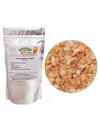 8 x Royal Brand česnek Sušené vločky Česnek ve vločkách 100 g