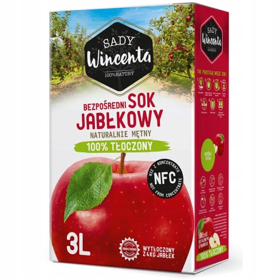 Sady Wincenta Jablečný džus v lisovaném kartonu