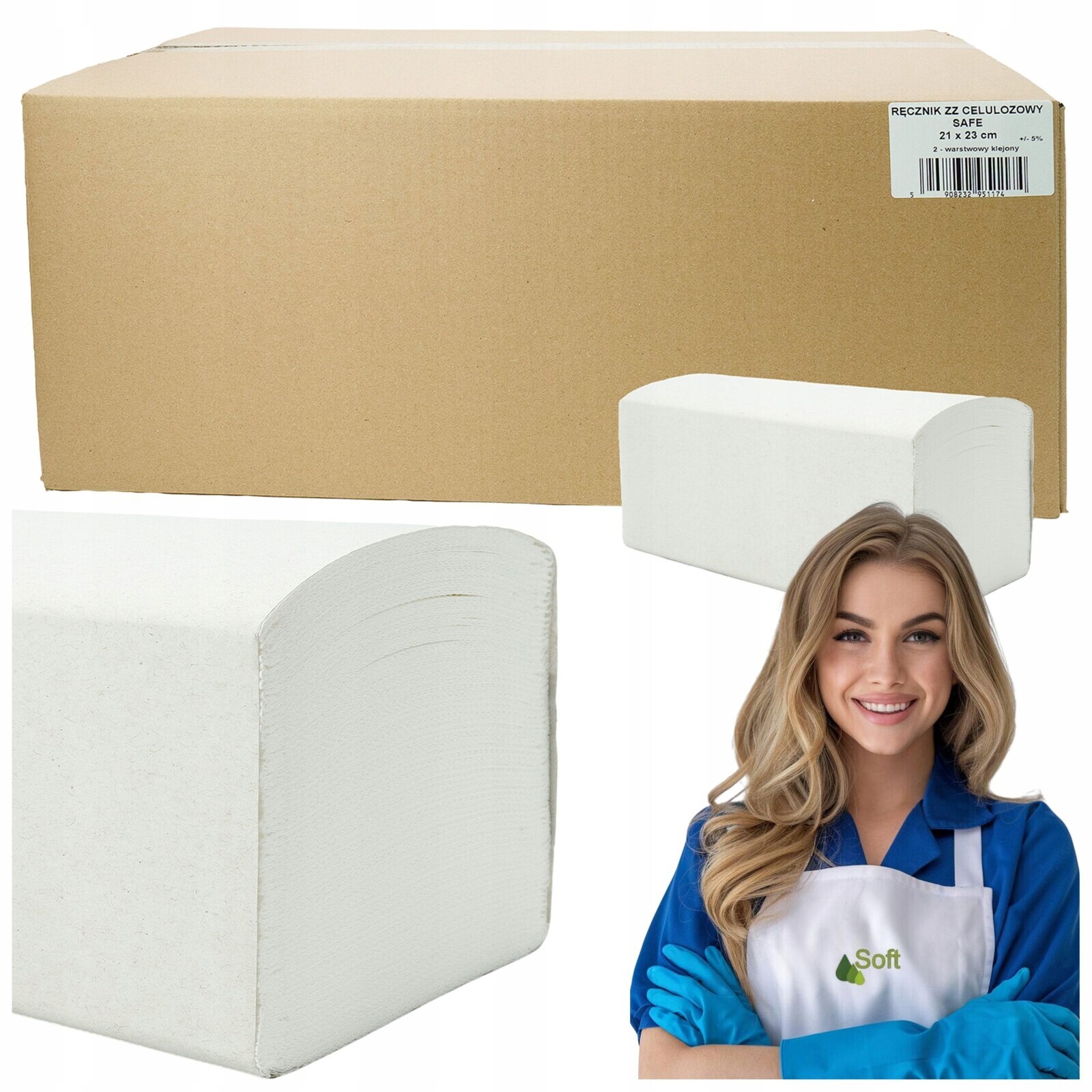 Skládací ručník Zz celulóza 3000 kusů 2-vrstvý