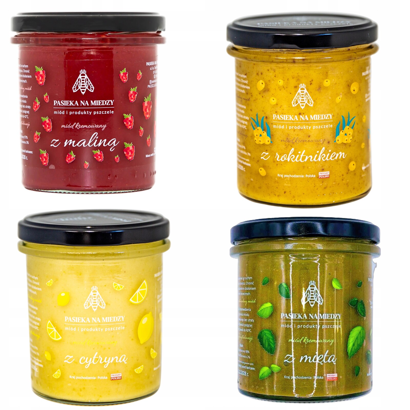 Sada medů 3×450 g Pasieka na medu z polské včelína