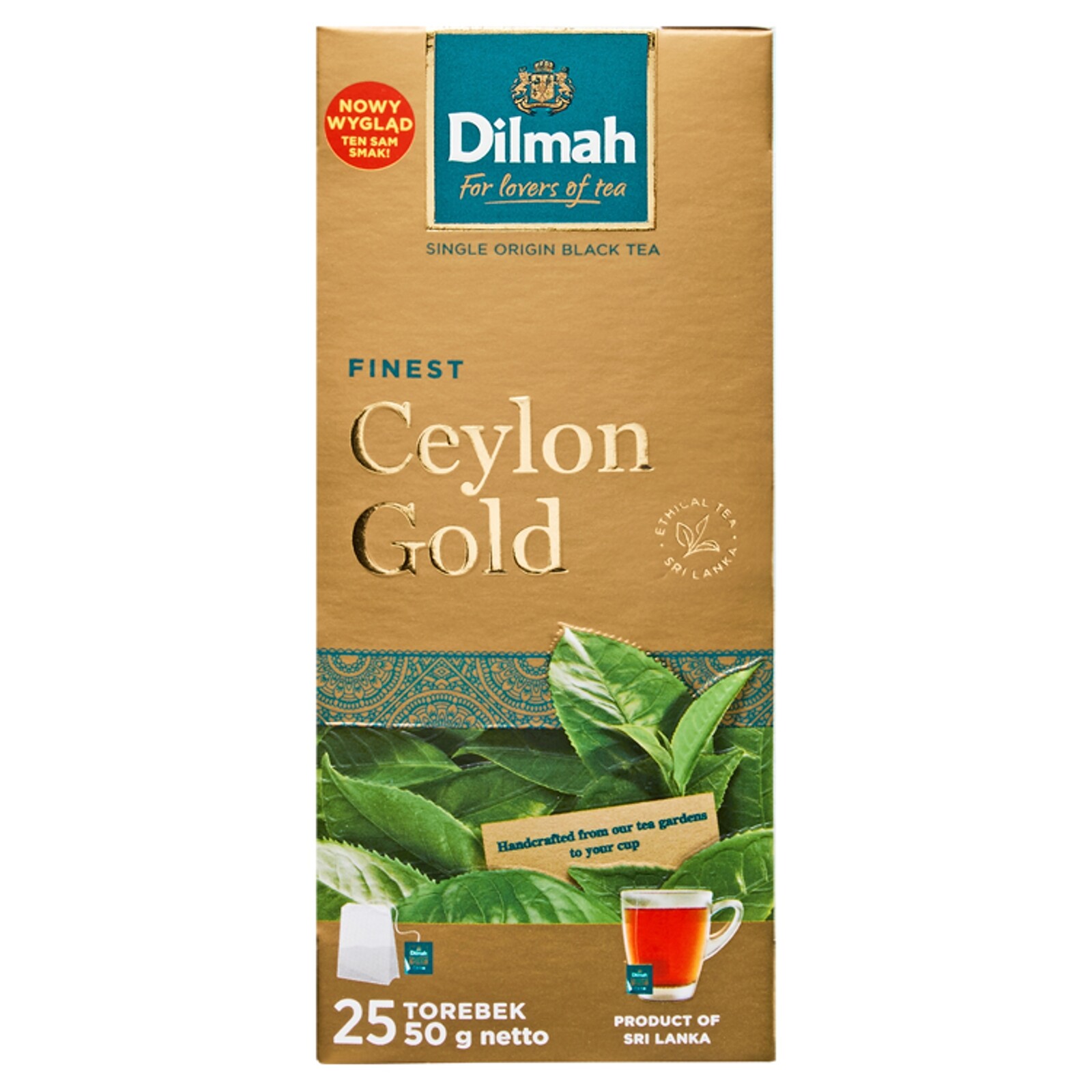 Dilmah Finest Ceylon Gold Klasický černý čaj 25 x 2