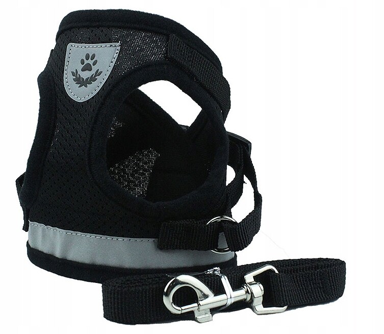 Beztlakové nastavitelné popruhy Vodítko Pro Psa Velikost XL Černá