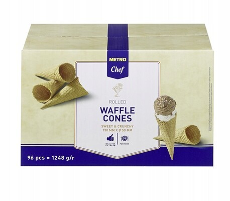 Metro Chef Oplatky na zmrzlinu sladké 1248 g 96 kusů