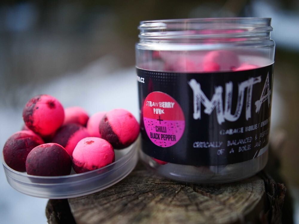 G.B.U. Boilies Mutant Strawberry Punk + Chilli + Black Pepper 130g - 20mm