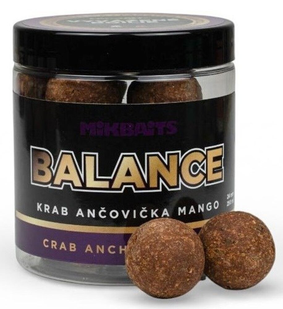 Mikbaits Boilies Fanatica Balance Krab Ančovička Mango 250ml - 20mm