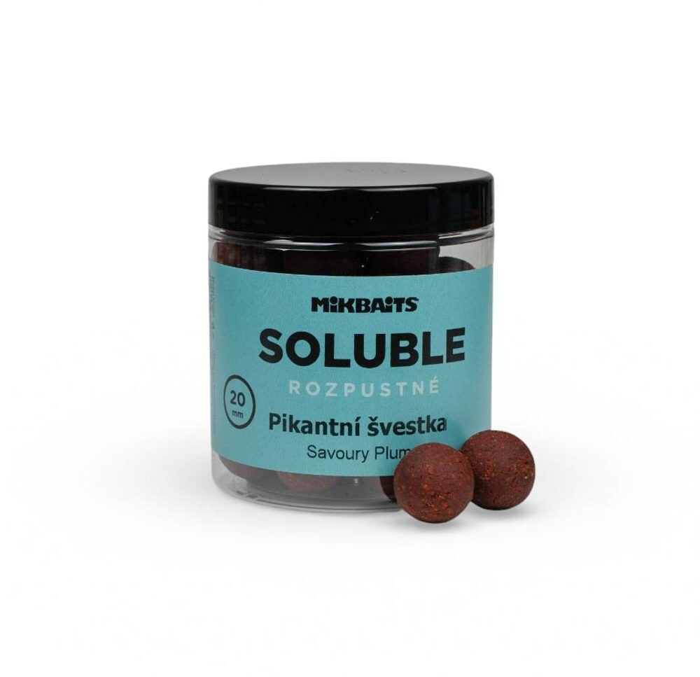 Mikbaits Rozpustné boilies Soluble Pikantní švestka 250ml - 20mm