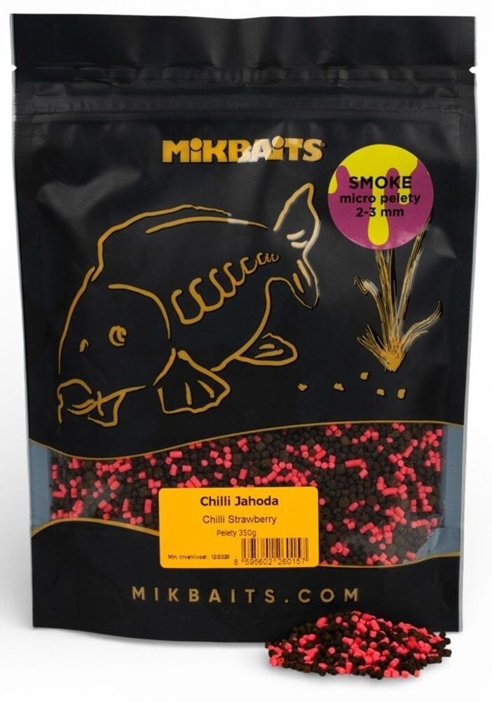 Mikbaits Smoke Micro pelety 2-3mm 350g - Chilli Jahoda